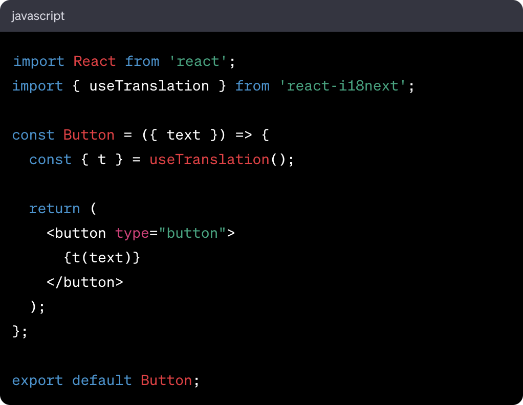 React button with localization